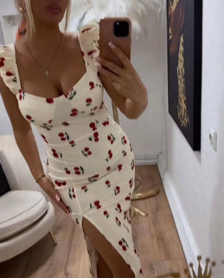 Rochie cirese alba