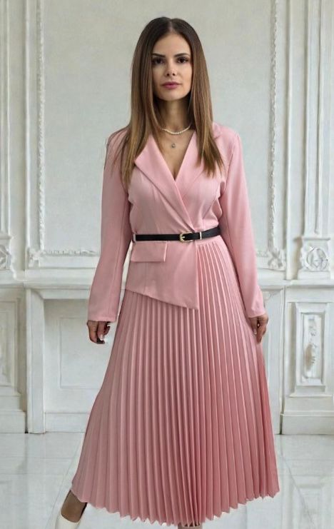 Rochie plisata cu sacou Evelin